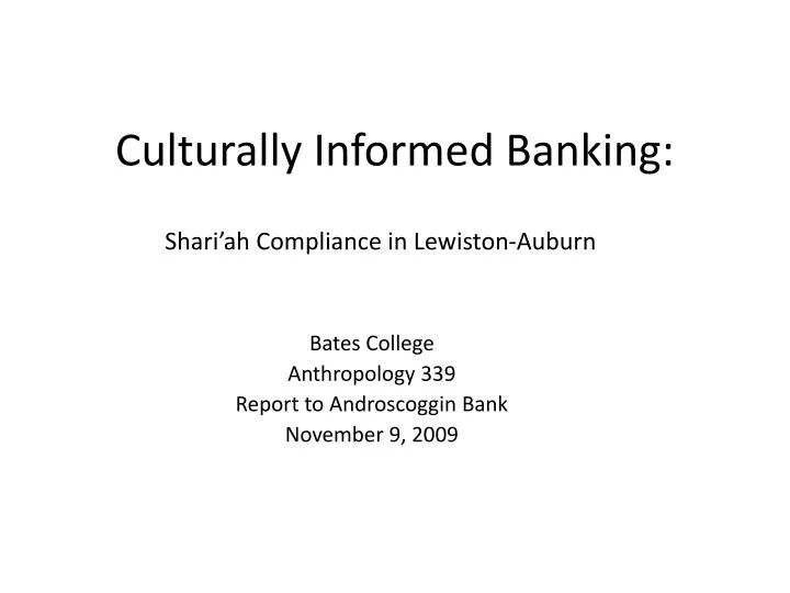 culturally informed banking