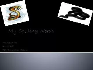 My Spelling Words