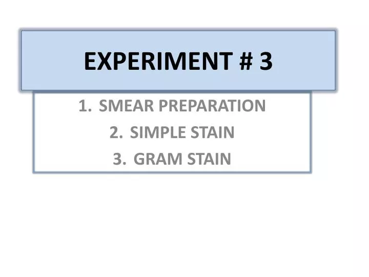 experiment 3