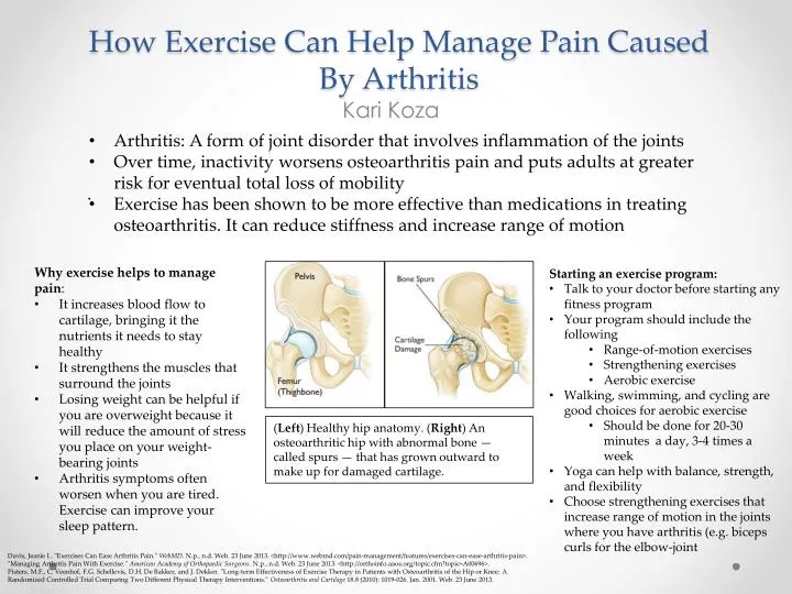 how exercise can help manage pain caused by arthritis