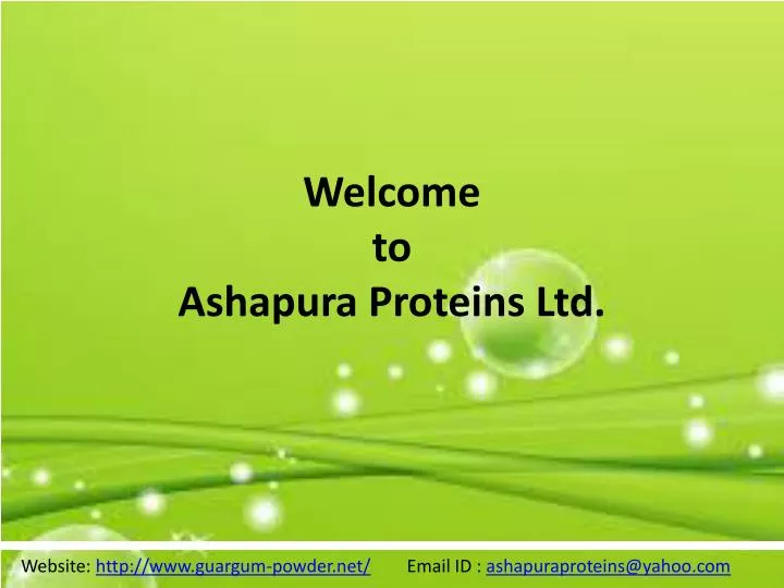 welcome to ashapura proteins ltd