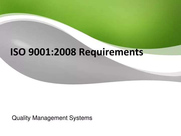 iso 9001 2008 requirements