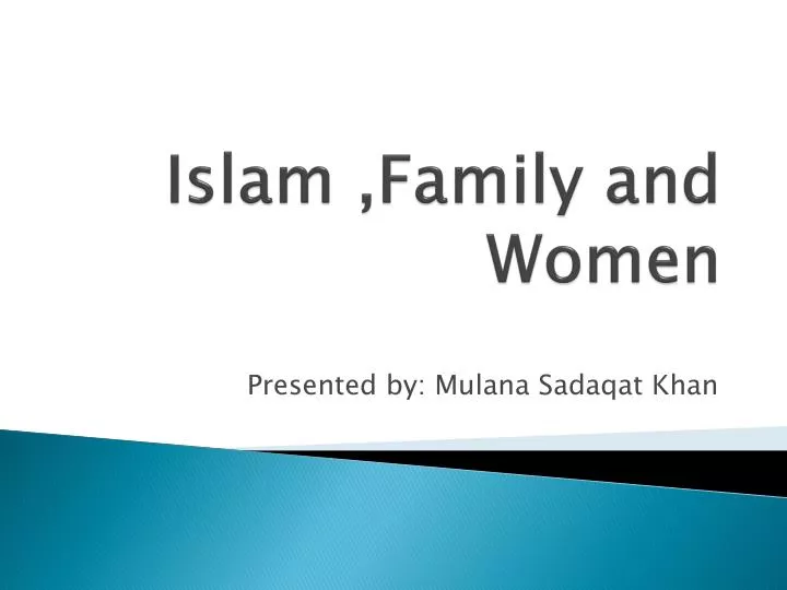 islam family and women
