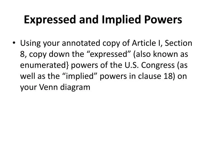 expressed and implied powers