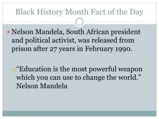 Black History Month Fact of the Day