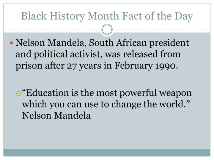 black history month fact of the day