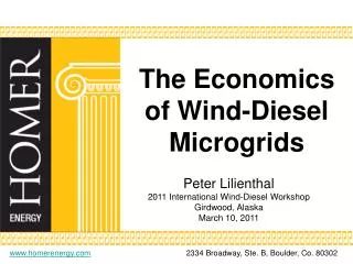 The Economics of Wind-Diesel Microgrids
