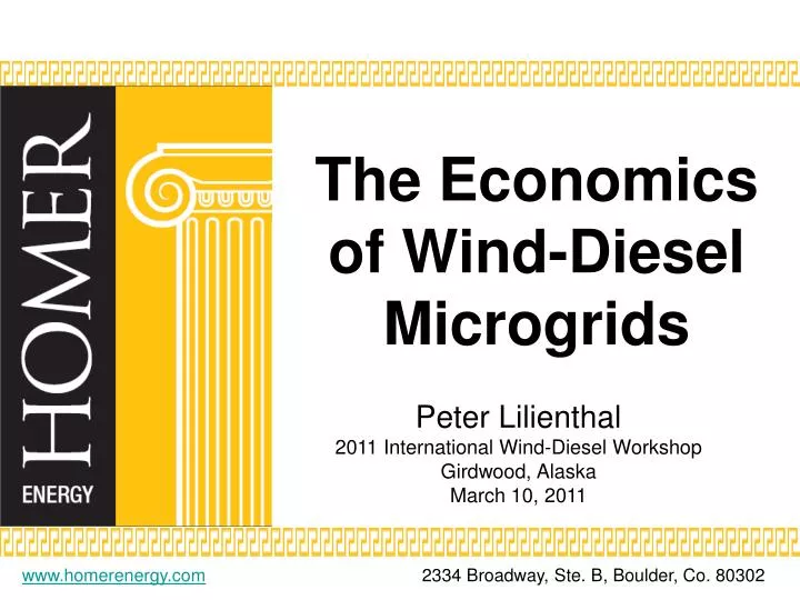 the economics of wind diesel microgrids