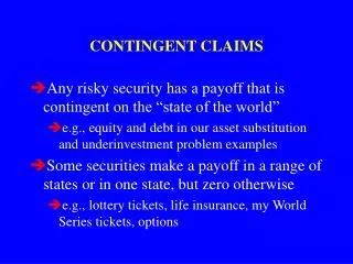 contingent claims