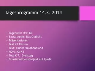 tagesprogramm 14 3 2014