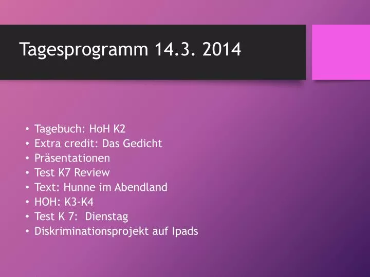 tagesprogramm 14 3 2014