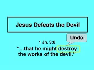 Jesus Defeats the Devil