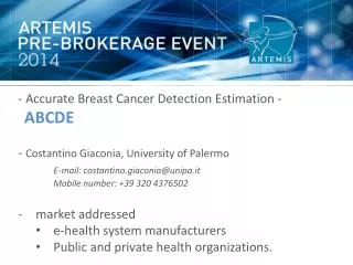 - Accurate Breast Cancer Detection Estimation - ABCDE