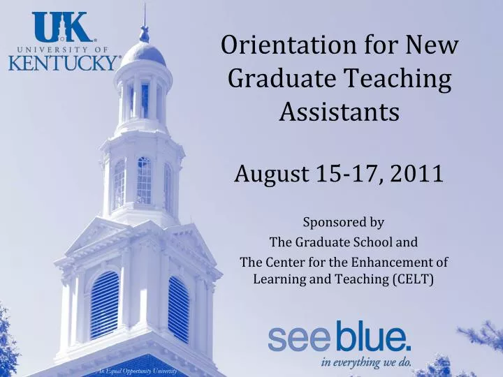orientation for new graduate teaching assistants august 15 17 2011