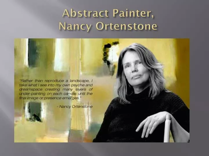 abstract painter nancy ortenstone