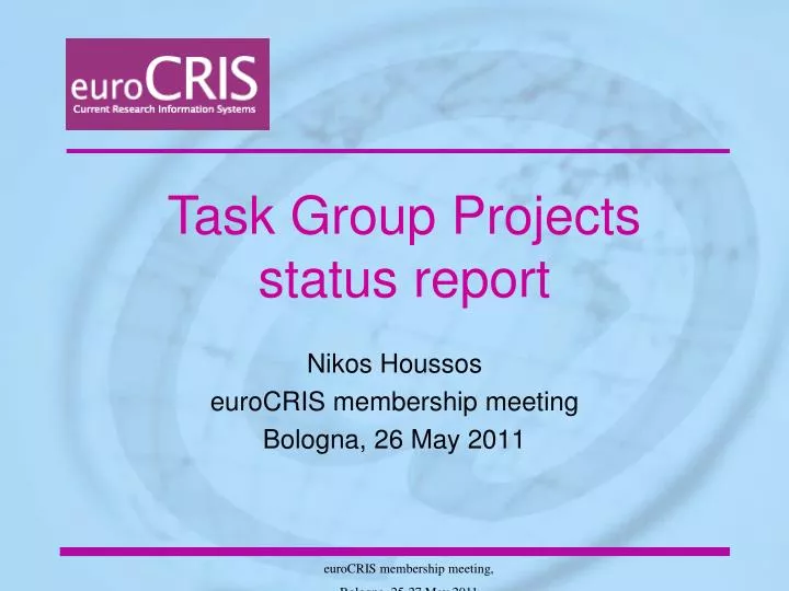 nikos houssos eurocris membership meeting bologna 26 may 2011