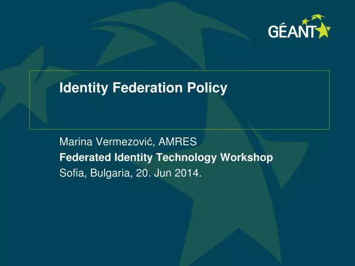 identity federation policy