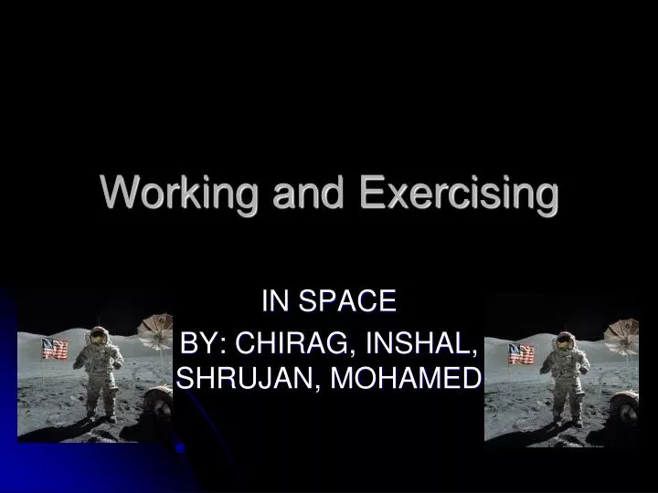 working and exercising