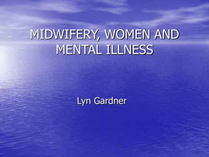 midwifery women and mental illness