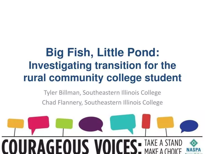big fish little pond investigating transition for the rural community college student