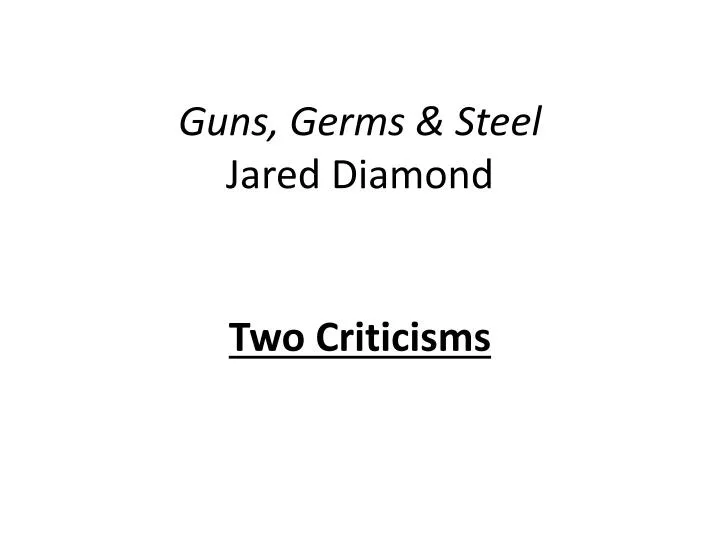 guns germs steel jared diamond