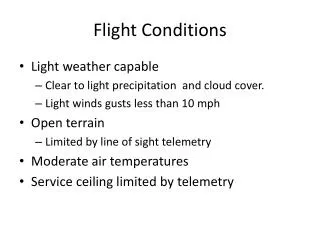 Flight Conditions