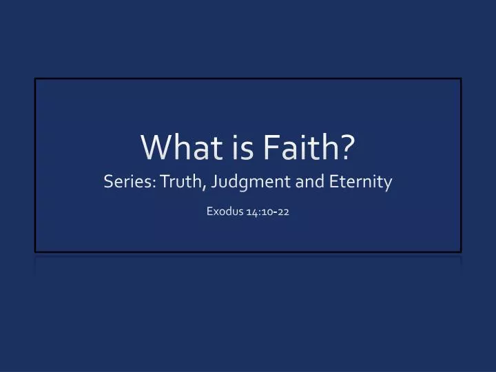 what is faith