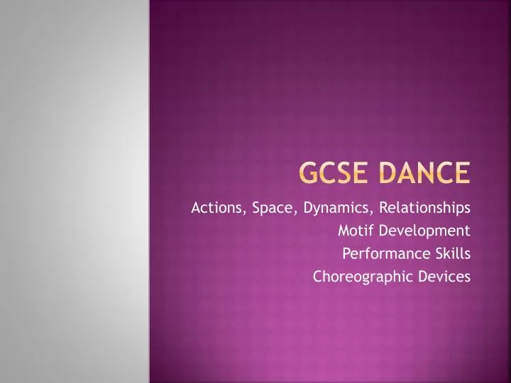 gcse dance