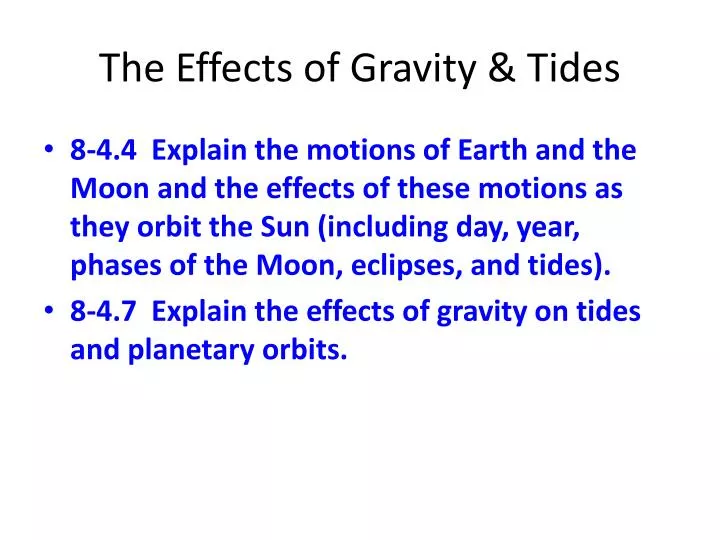 the effects of gravity tides