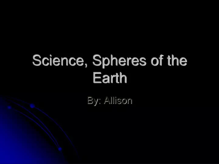 science spheres of the earth