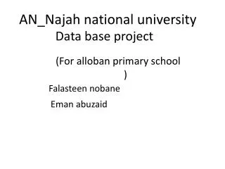 Data base project