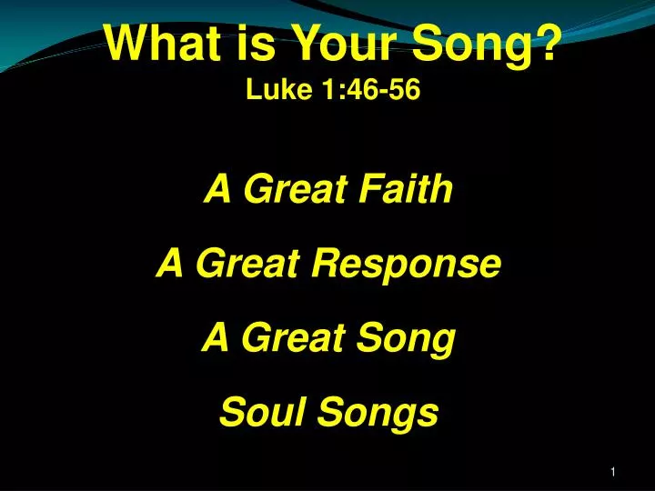 a great faith a great response a great song soul songs