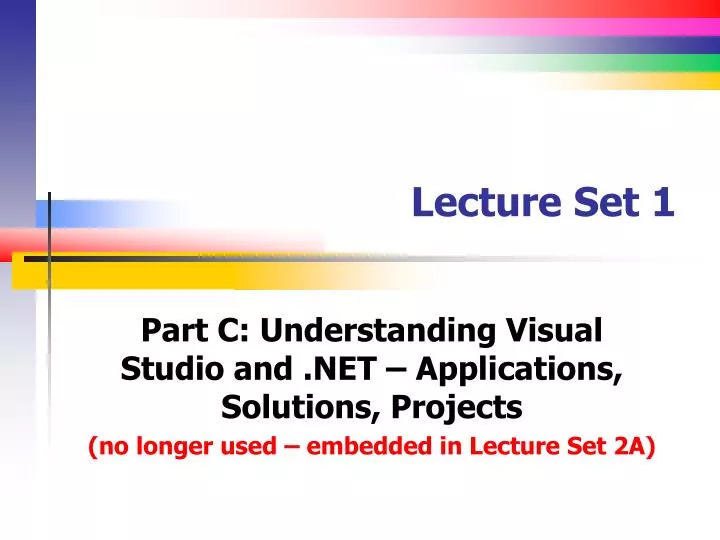 lecture set 1