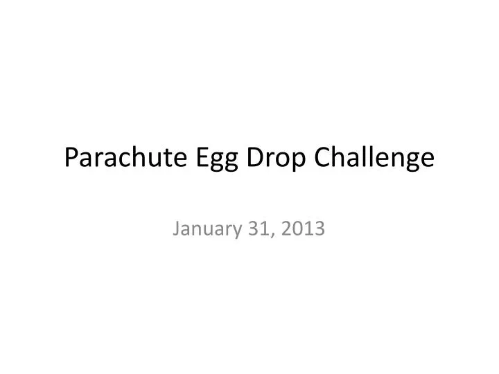 parachute egg drop challenge