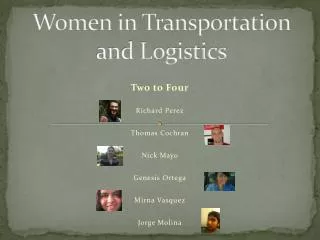 Women in Transportation and Logistics