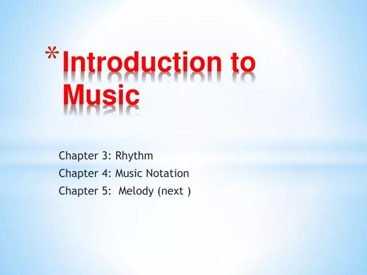 introduction to music