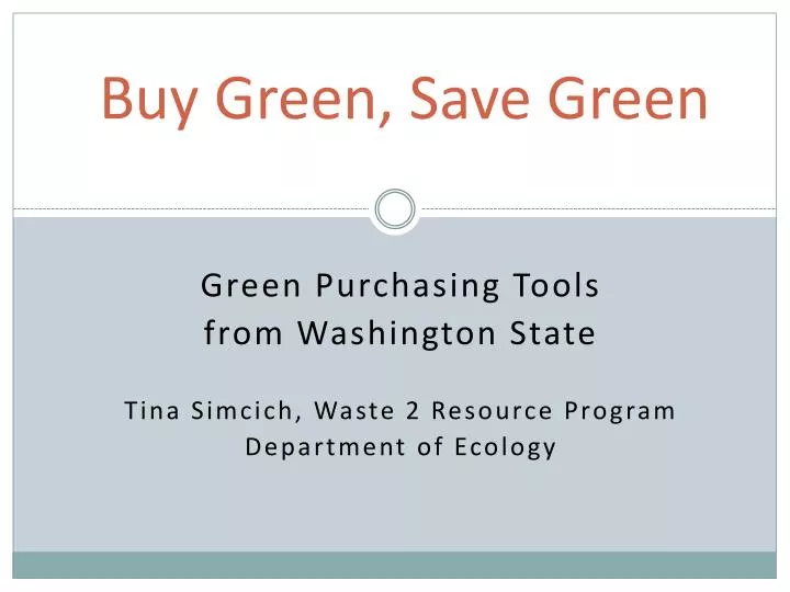 buy green save green