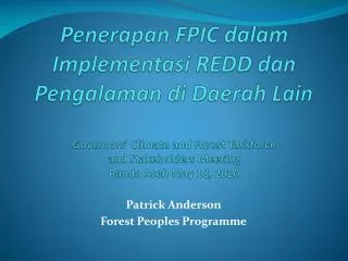 patrick anderson forest peoples programme