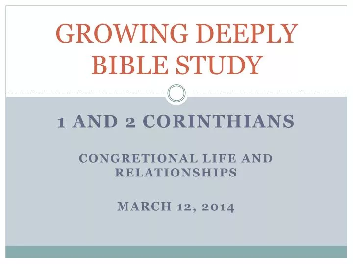 growing deeply bible study