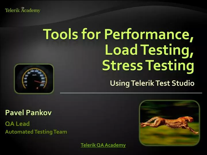 tools for performance load testing stress testing using telerik test studio