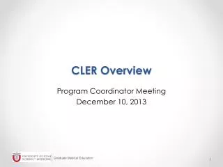 CLER Overview