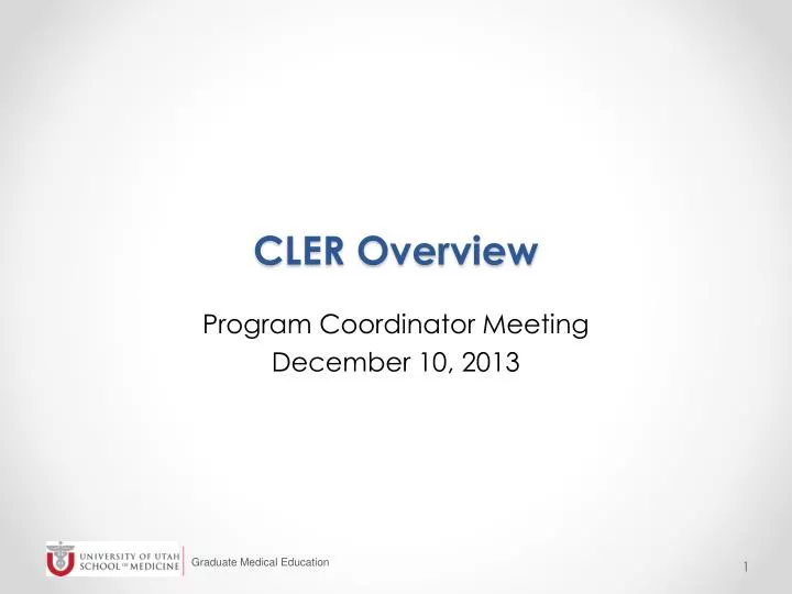 cler overview
