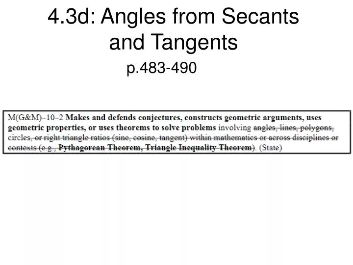 4 3d angles from secants and tangents