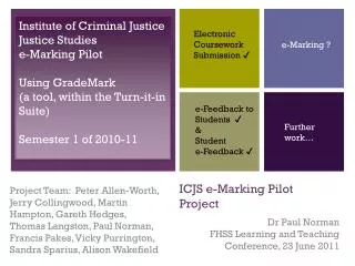 ICJS e -Marking Pilot Project