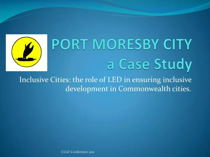 port moresby city a case study