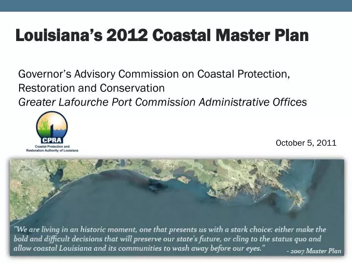 louisiana s 2012 coastal master plan