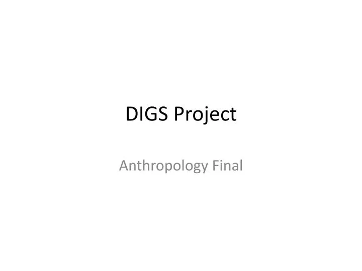 digs project