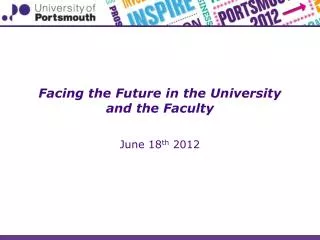 Facing the Future in the University and the Faculty