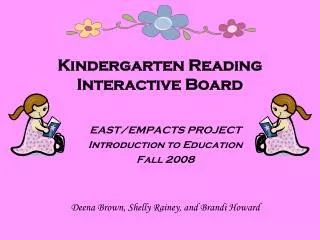 Kindergarten Reading Interactive Board