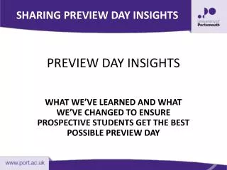 PREVIEW DAY INSIGHTS